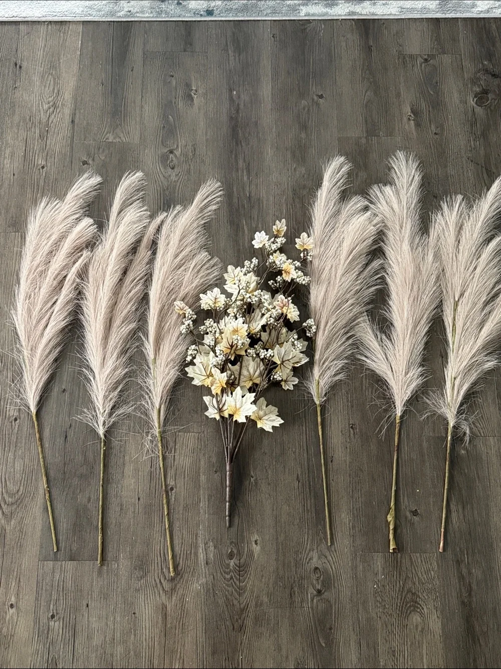 Neutral Pampas Grass & Cream Blossom Floral Bundle